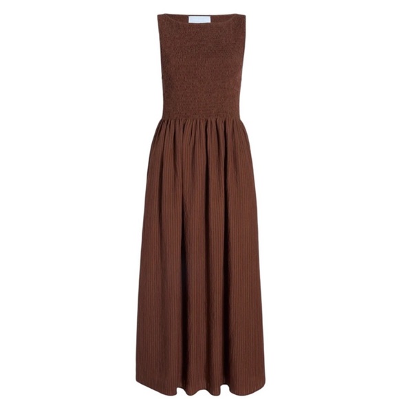 Hill House Cosima Nap dress. Chocolate Tonal Seersucker. XL. NWT - Picture 2 of 8